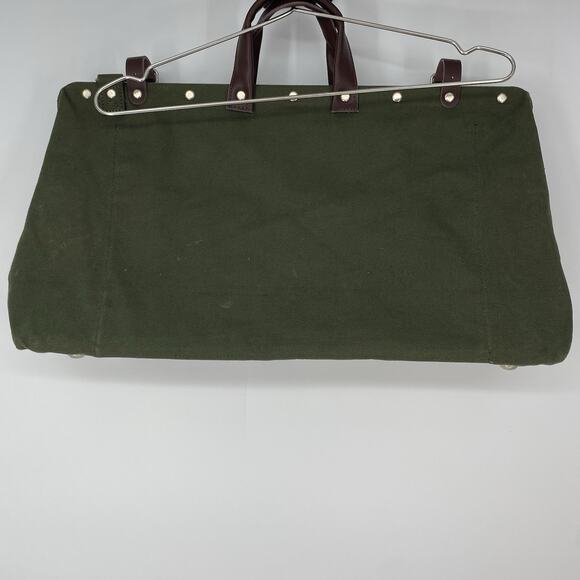 Line of Trade Weekender Green Canvas And Leather Bag Large - Picture 5 of 7